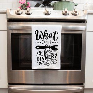 "What the Fork is For Dinner" Handmade Kitchen Towel - Add a Fun Touch to Your C